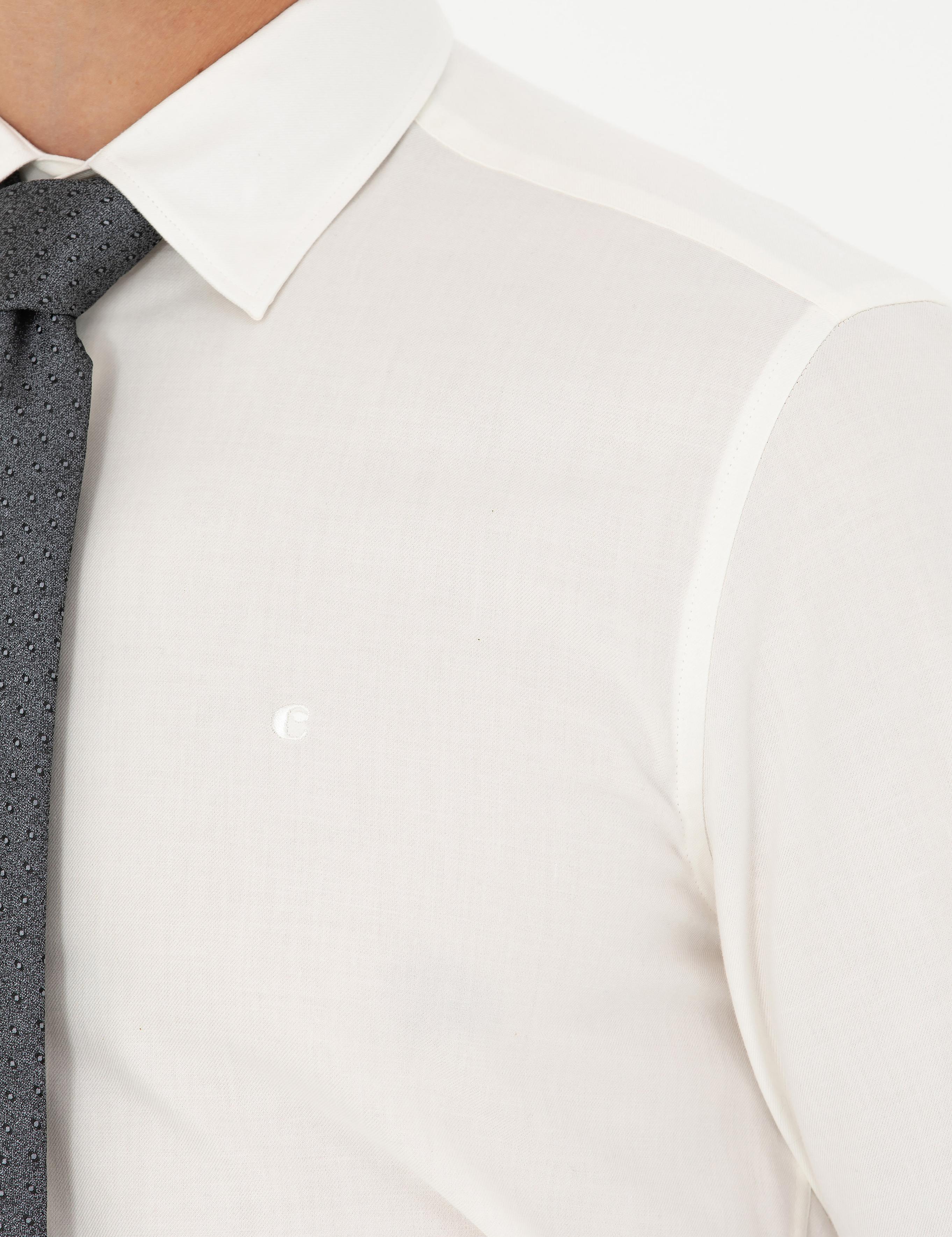 Beyaz Slim Fit Uzun Kollu Klasik Gömlek - 50273661189