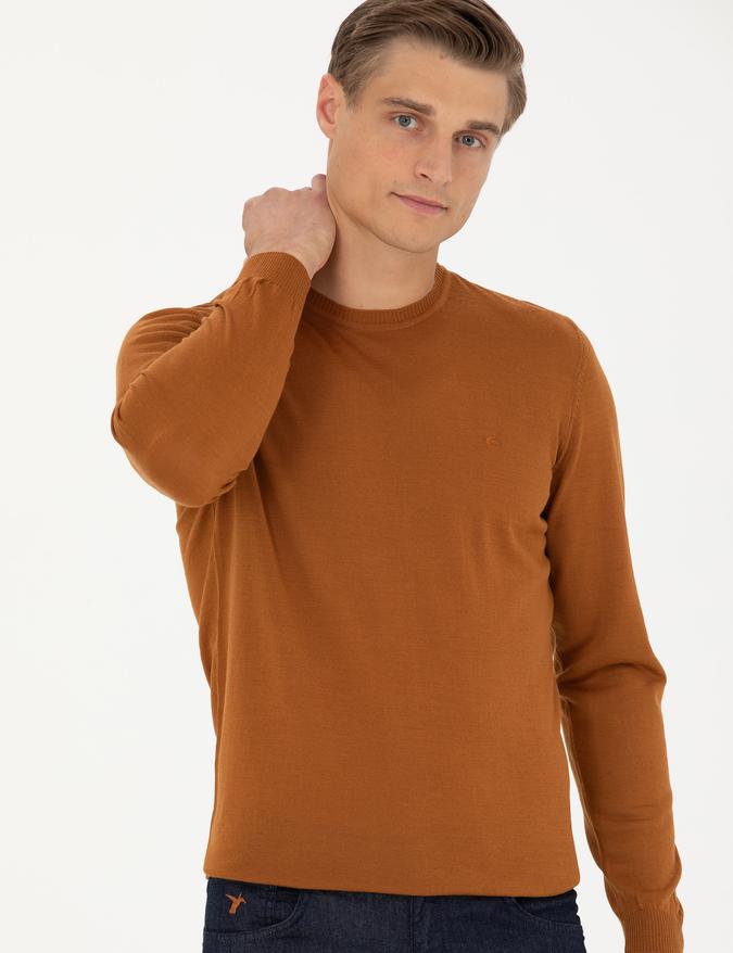 Tarçın Slim Fit Bisiklet Yaka Triko Kazak