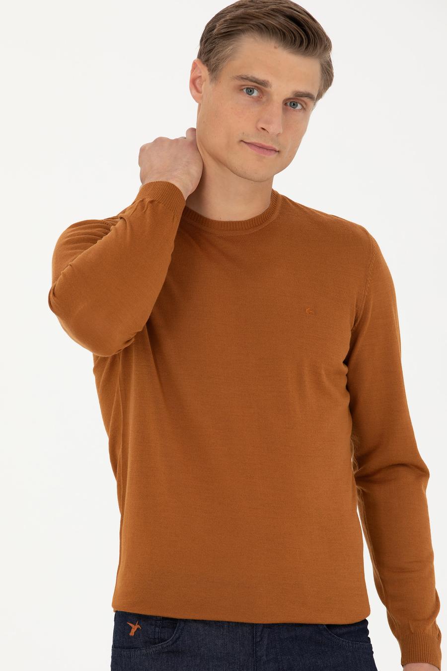 Tarçın Slim Fit Bisiklet Yaka Triko Kazak - 50270174137
