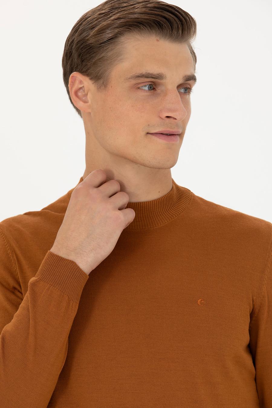 Tarçın Slim Fit Çeyrek Balıkçı Yaka Triko Kazak - 50276521087