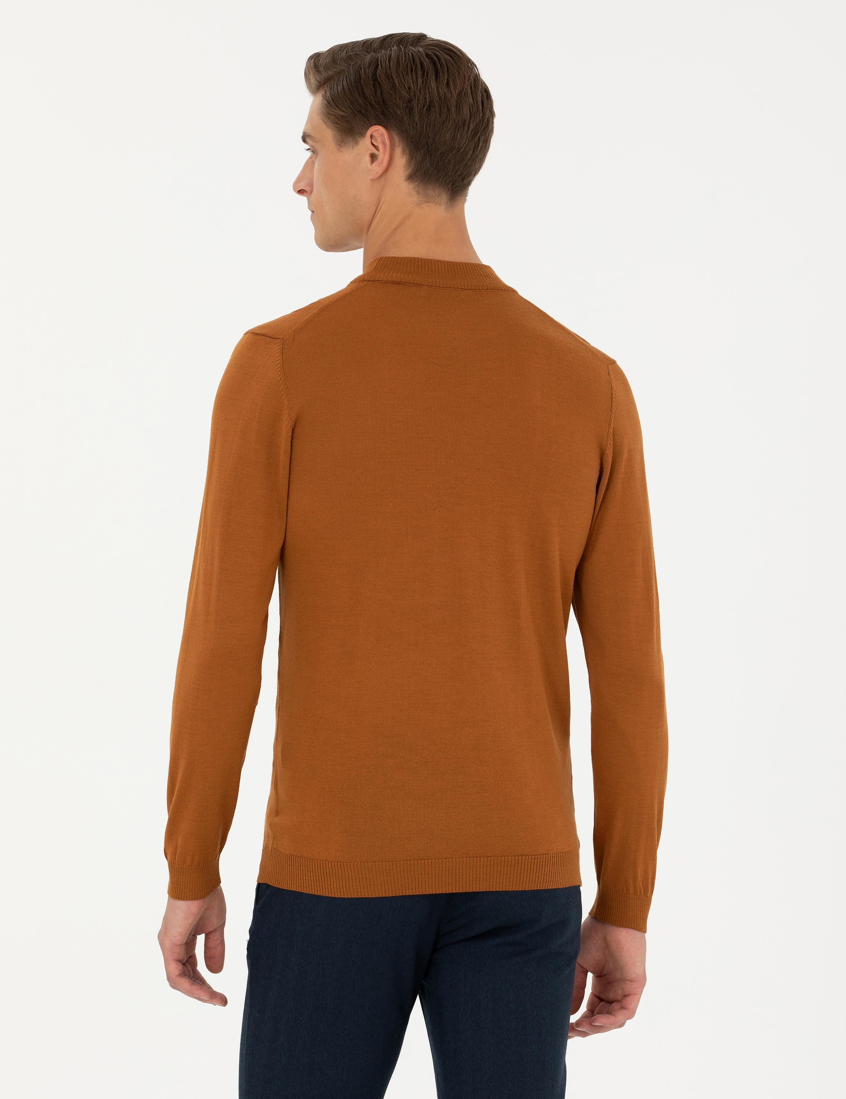 Tarçın Slim Fit Çeyrek Balıkçı Yaka Triko Kazak - 50276521087
