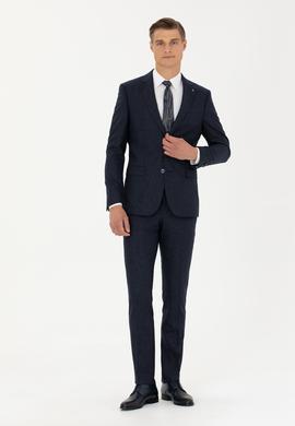 Lacivert Slim Fit Yün Takım Elbise