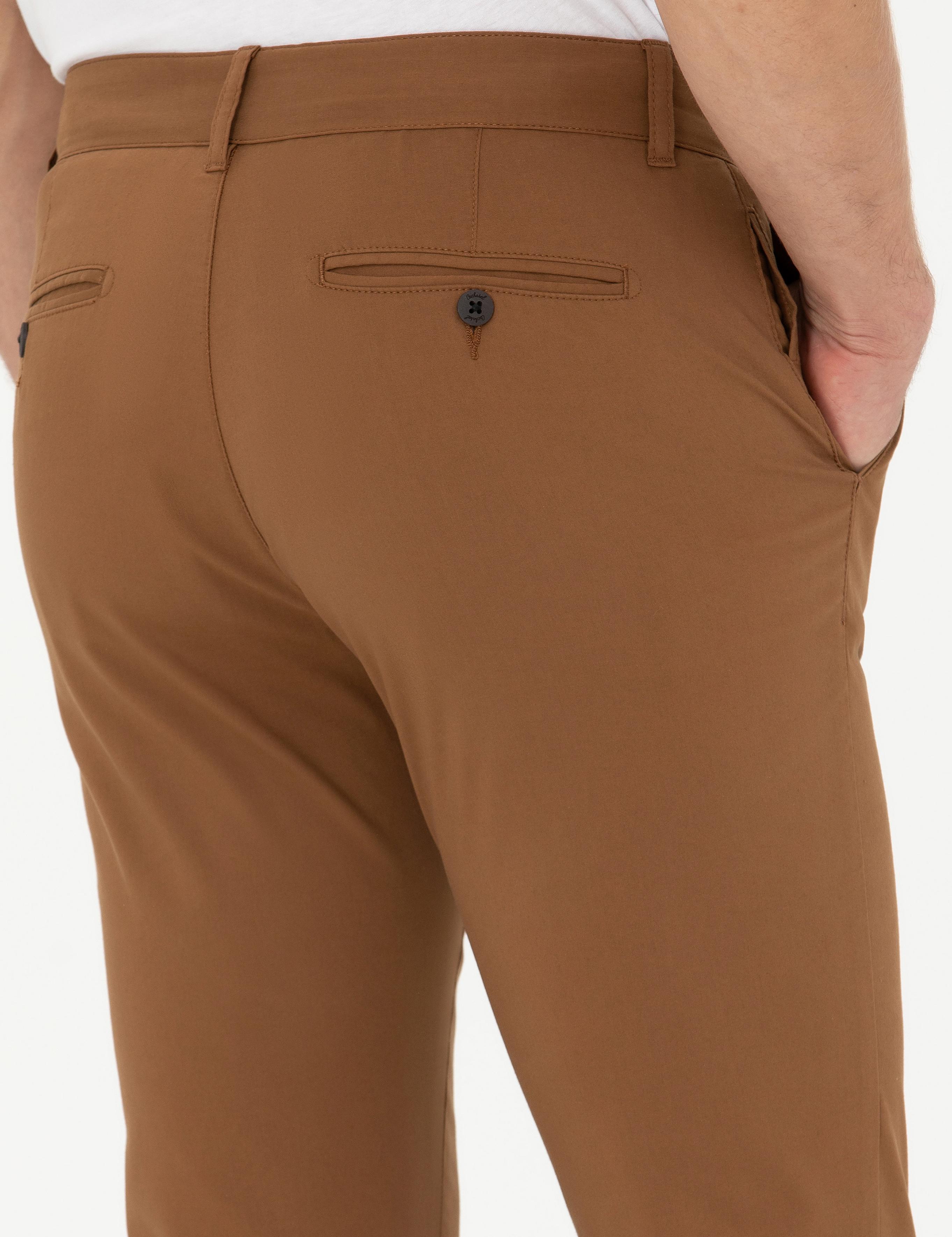 Kahverengi Carrot Fit Kanvas Pantolon - 50266747233