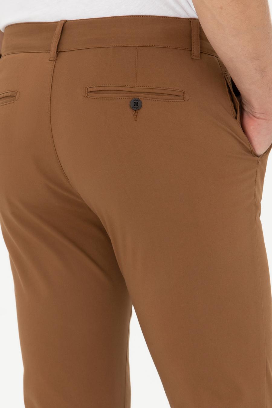 Kahverengi Carrot Fit Kanvas Pantolon - 50266747233