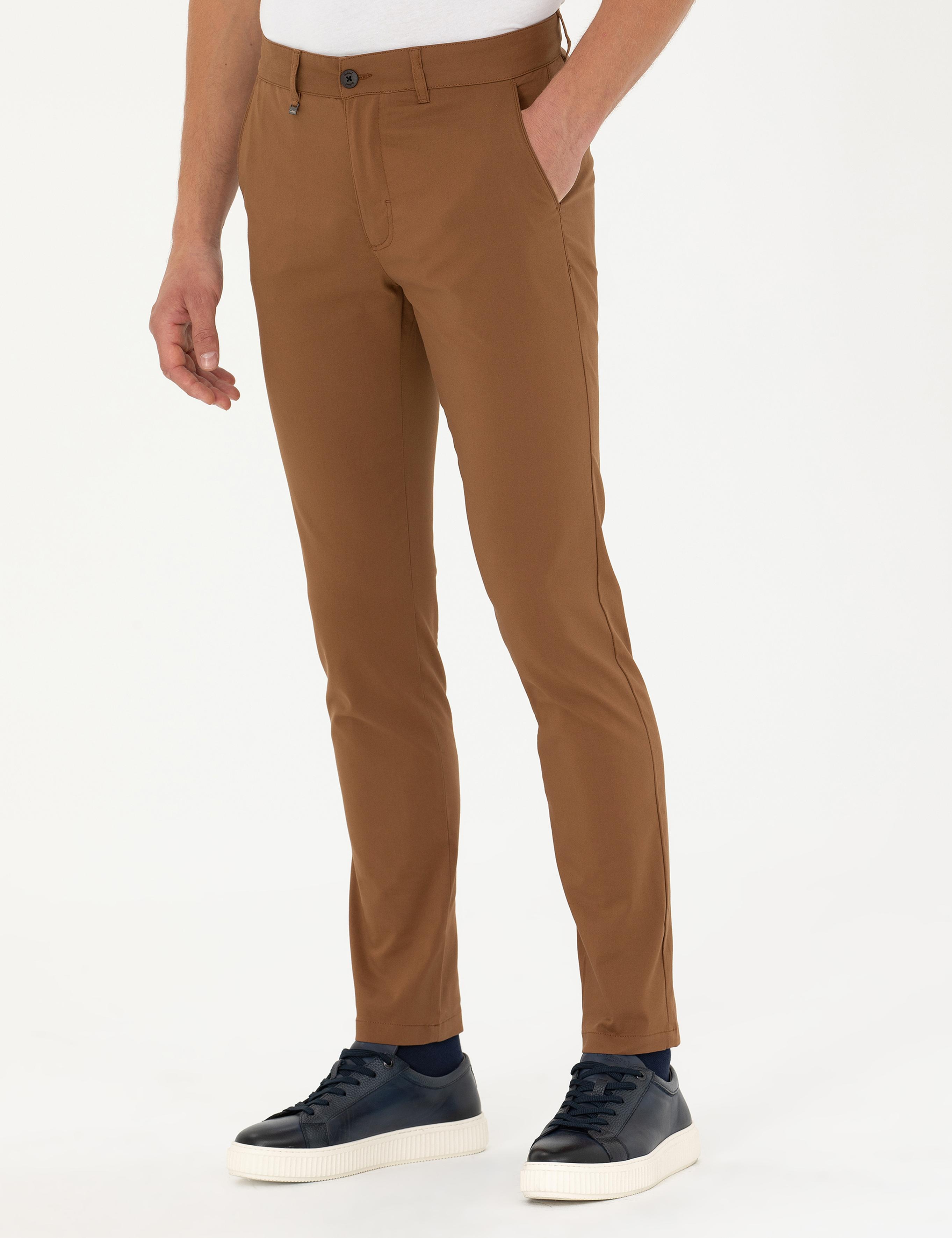 Kahverengi Carrot Fit Kanvas Pantolon - 50266747233