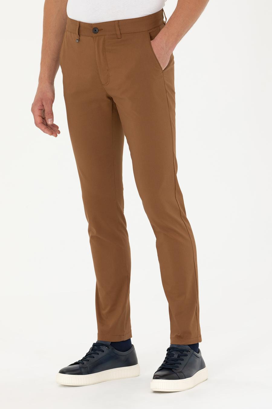 Kahverengi Carrot Fit Kanvas Pantolon - 50266747233