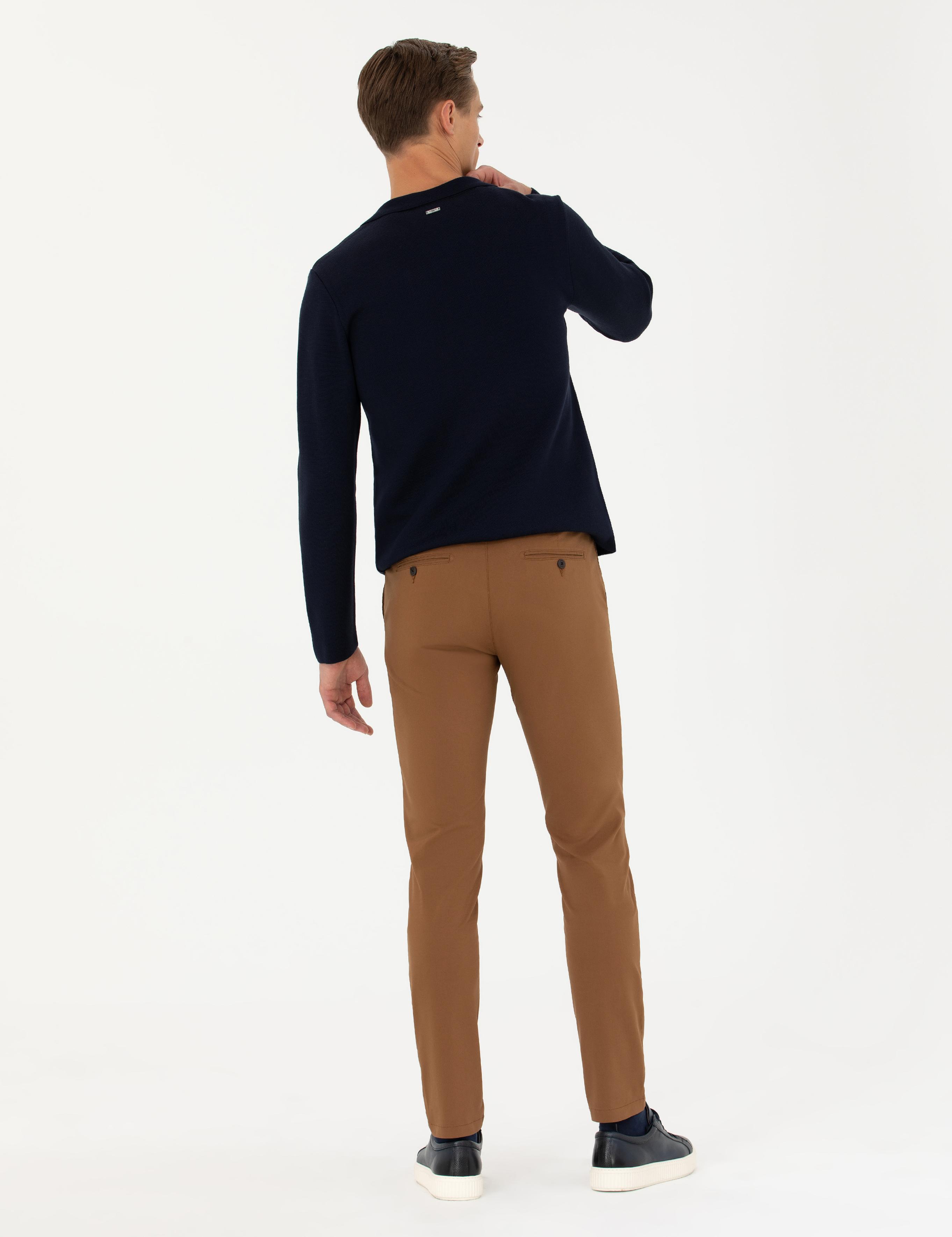 Kahverengi Carrot Fit Kanvas Pantolon - 50266747233