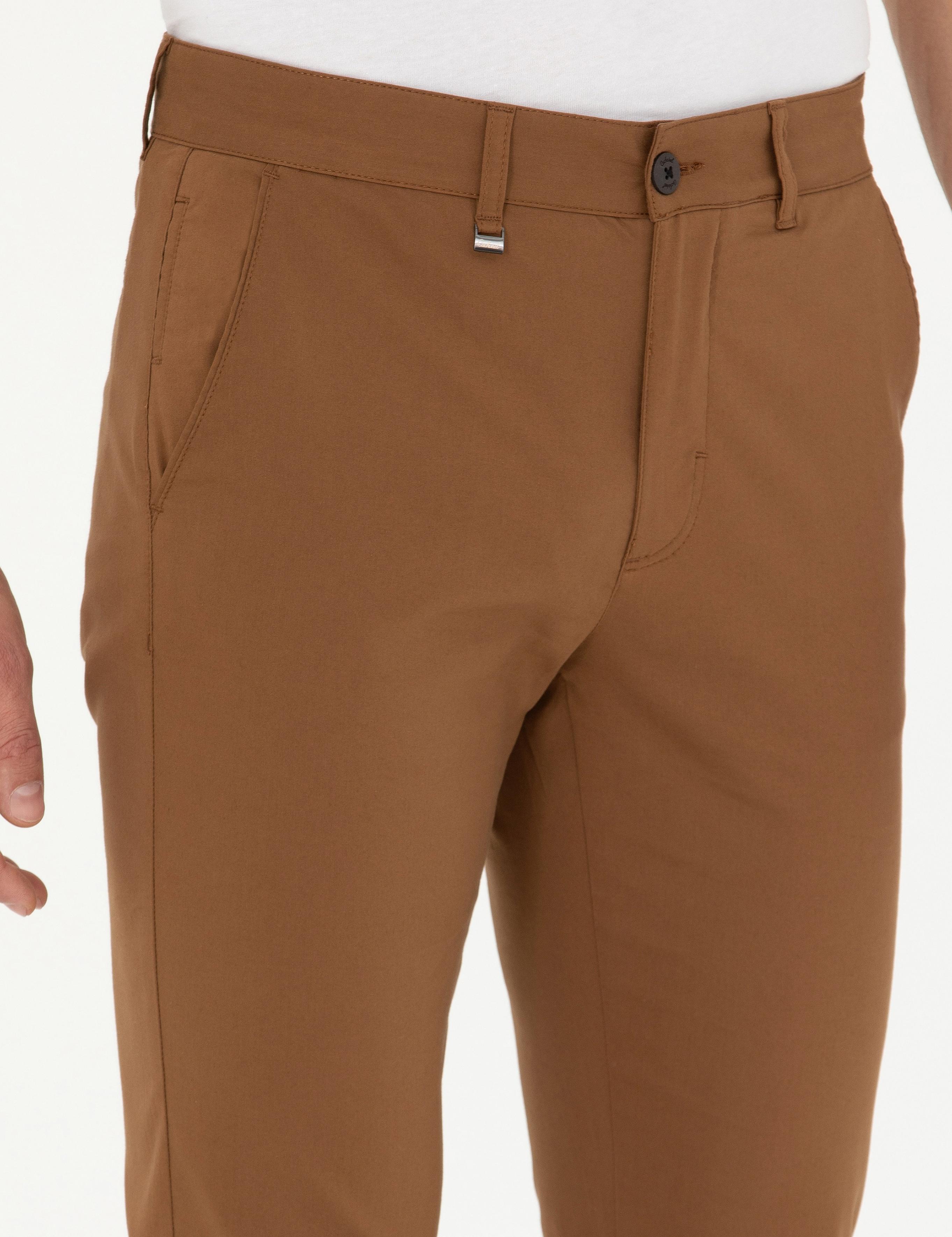 Kahverengi Carrot Fit Kanvas Pantolon - 50266747233