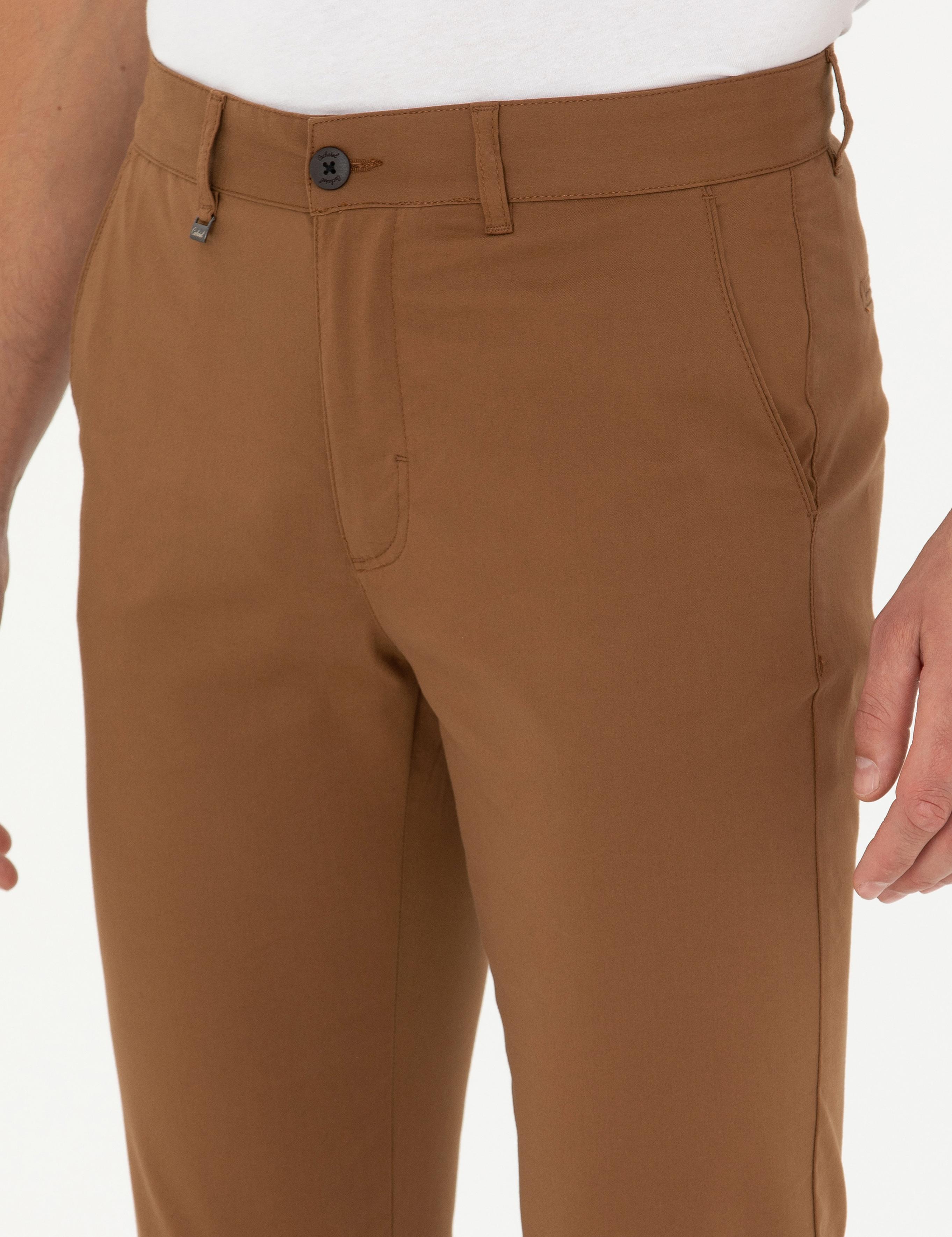 Kahverengi Carrot Fit Kanvas Pantolon - 50266747233