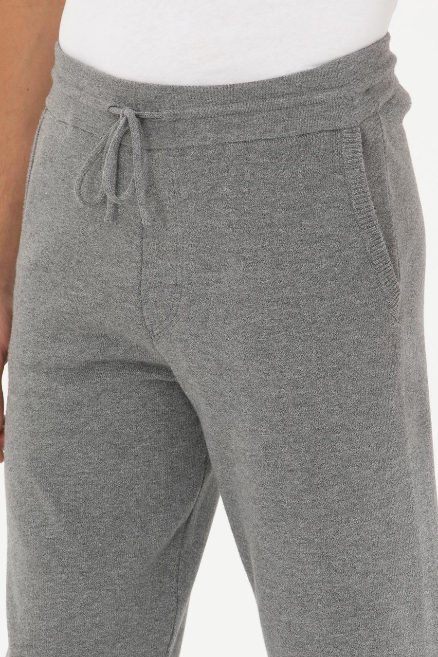 Açık Gri Jogging Fit Lastik Paçalı Triko Pantolon - 50279422016