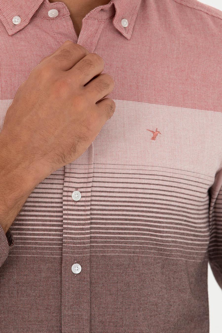 Kırmızı Slim Fit Uzun Kollu Gömlek - 50272899037