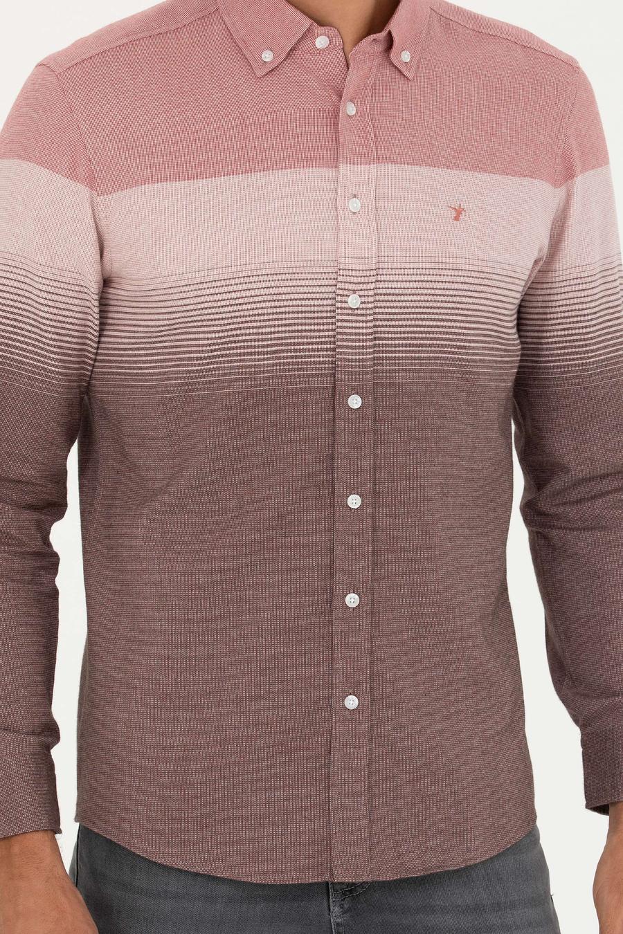 Kırmızı Slim Fit Uzun Kollu Gömlek - 50272899037