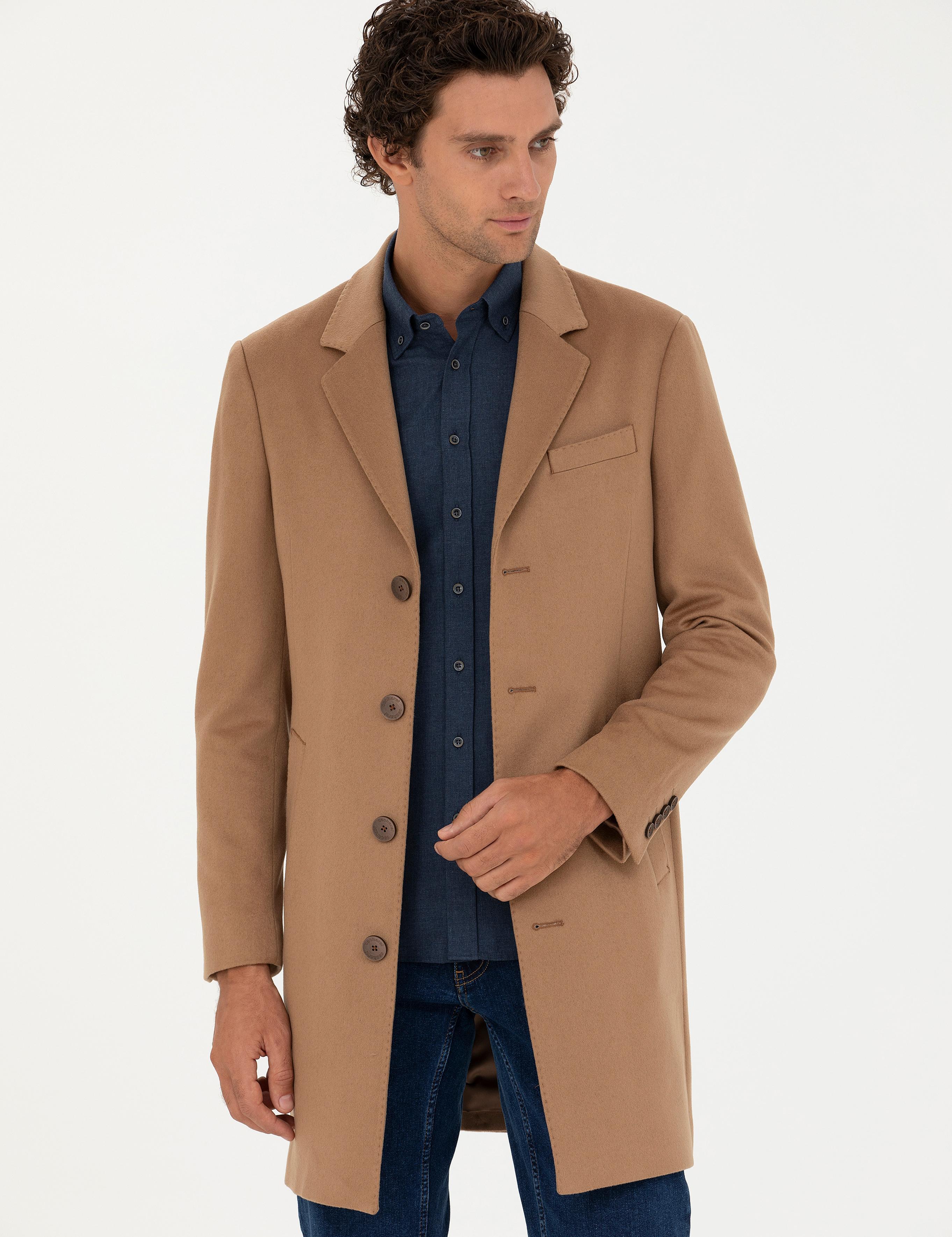 Camel Kaşmir Palto - 50270706012