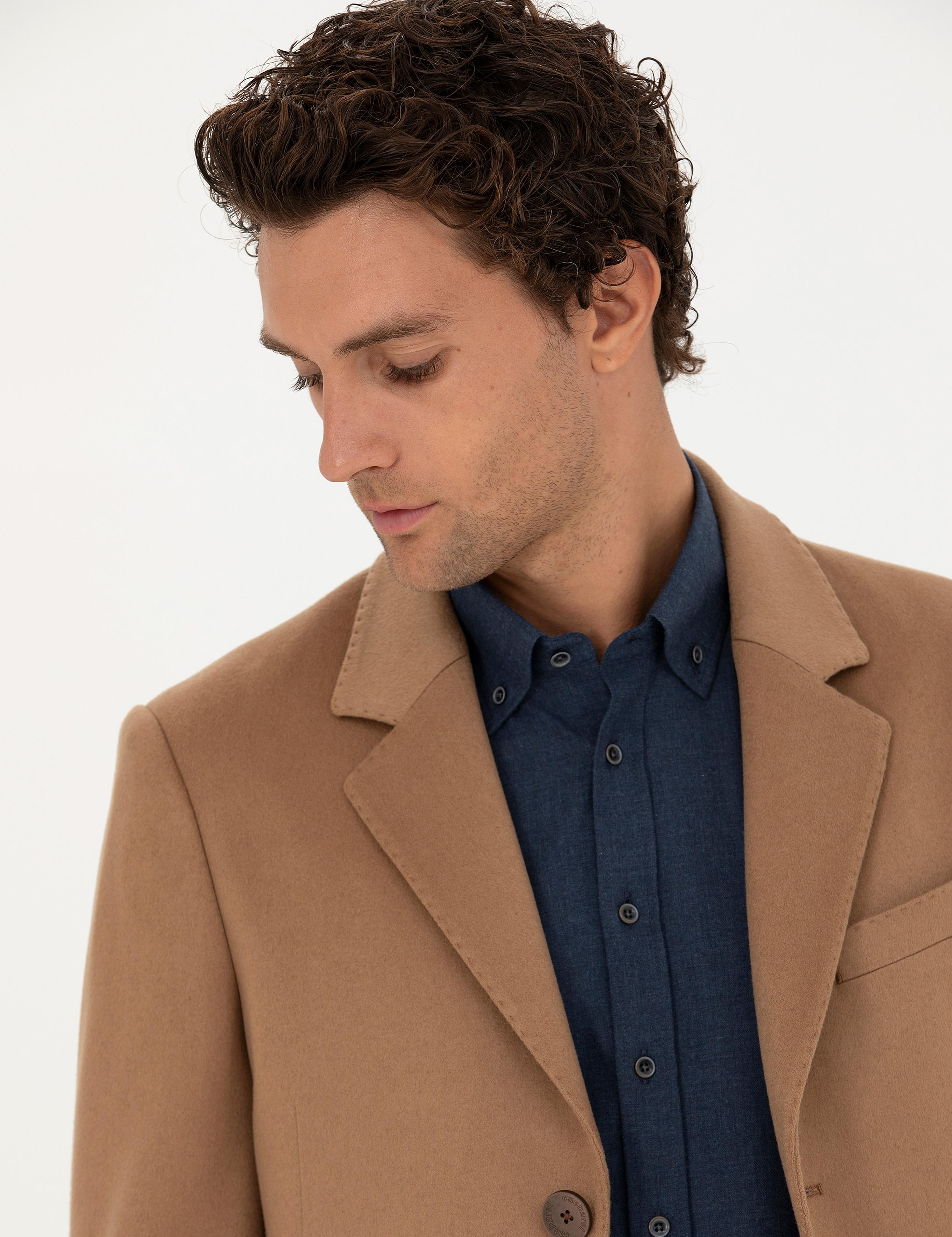 Camel Kaşmir Palto - 50270706012