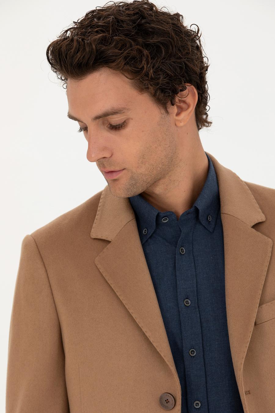 Camel Kaşmir Palto - 50270706012