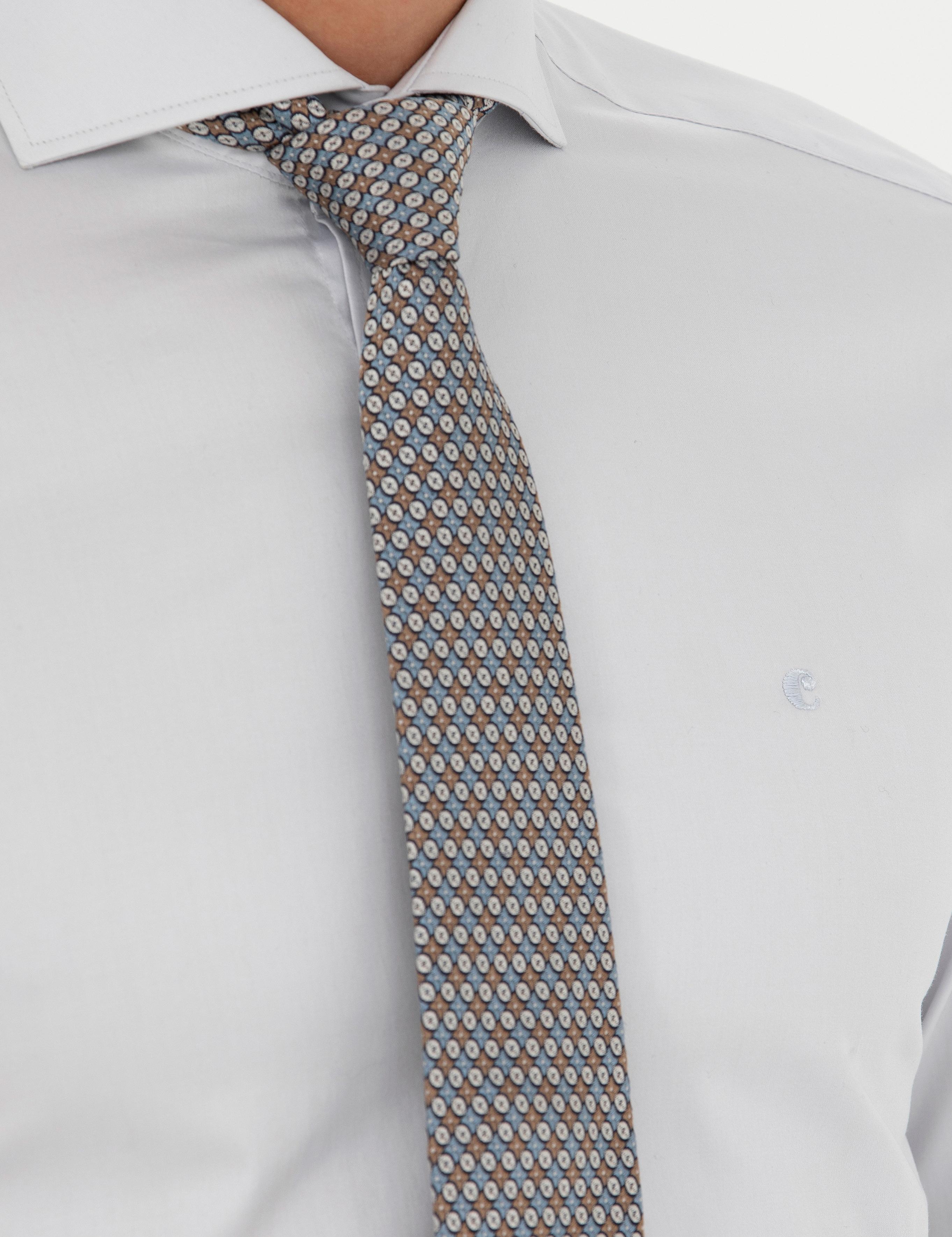 Açık Gri Slim Fit Uzun Kollu Basic Gömlek - 50229004106