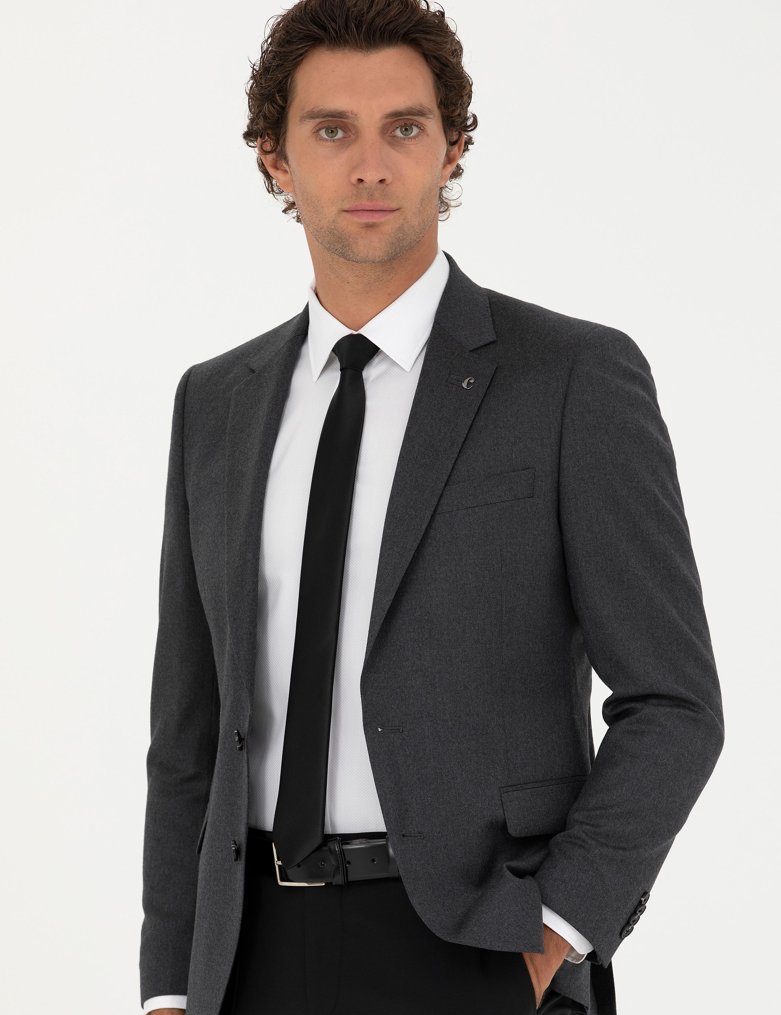 Antrasit Slim Fit Ceket - 50270152020