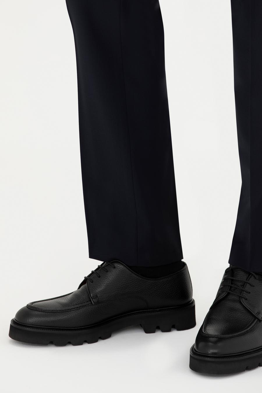 Siyah Eva Taban %100 Deri Smart Casual Ayakkabı - 50277731021