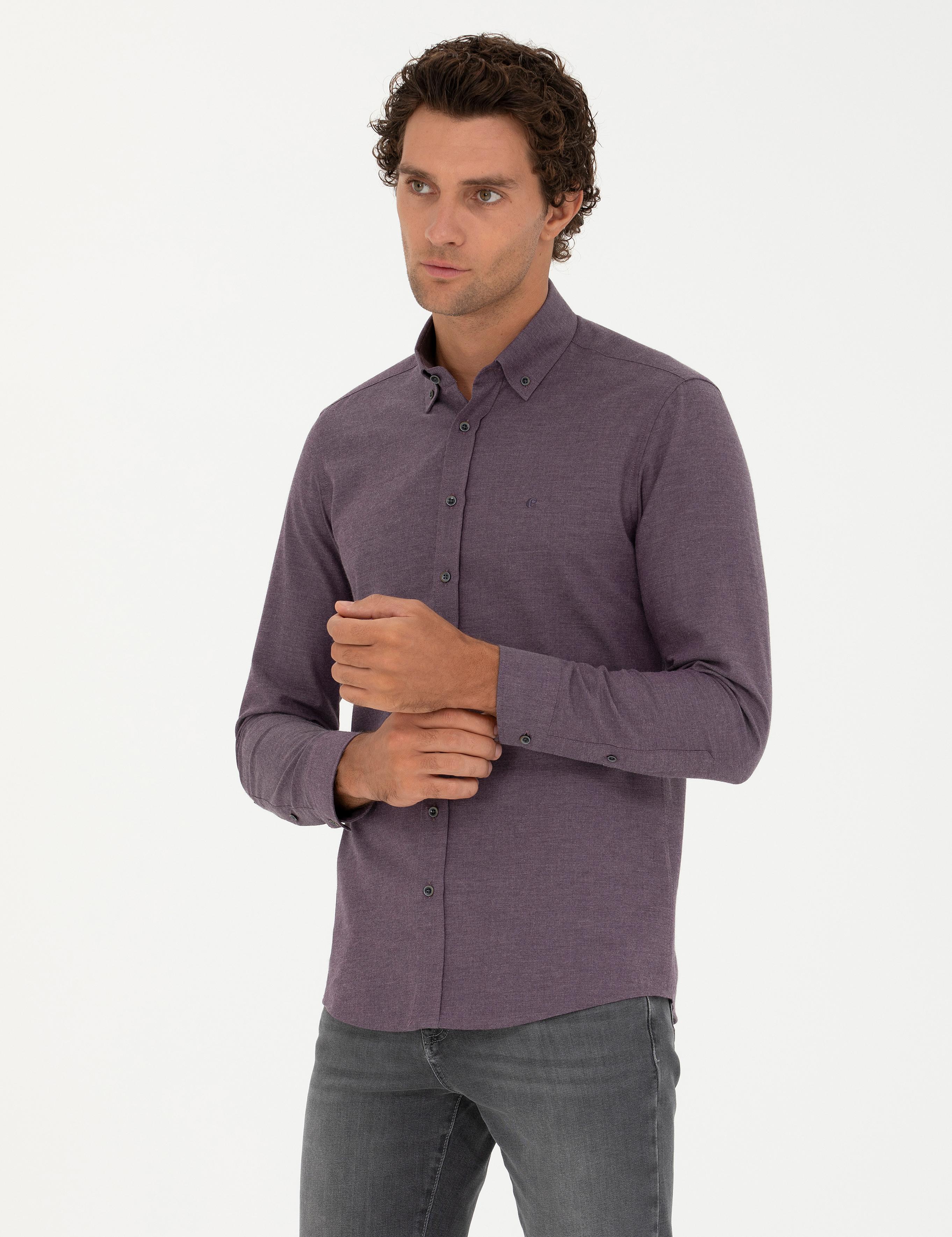 Mürdüm Slim Fit Uzun Kollu Gömlek - 50279988207