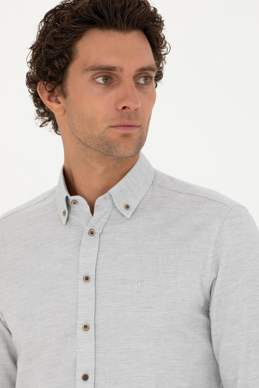 Taş Slim Fit Uzun Kollu Gömlek - 50279988223