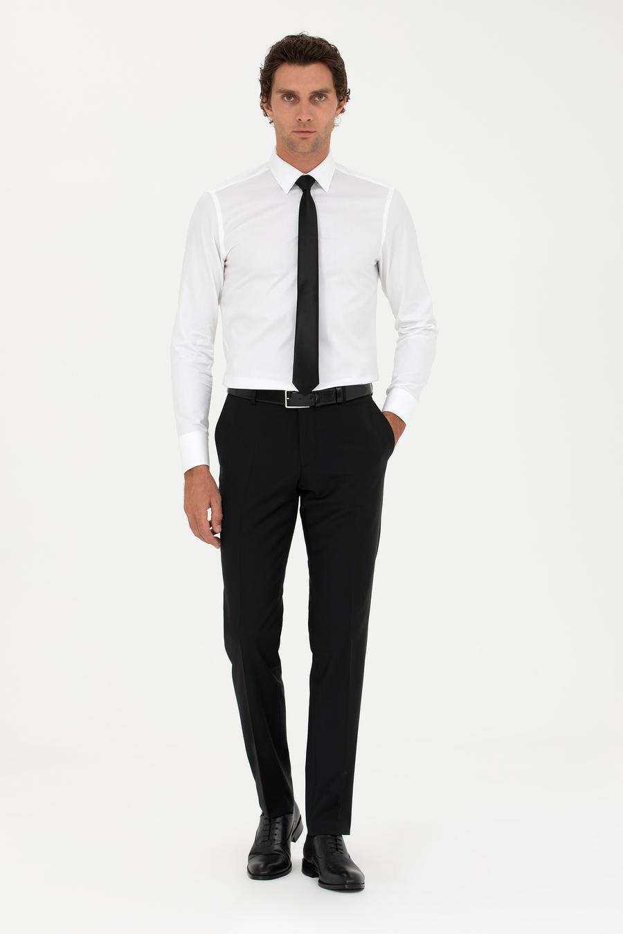 Beyaz Slim Fit Uzun Kollu Gömlek - 50282349013