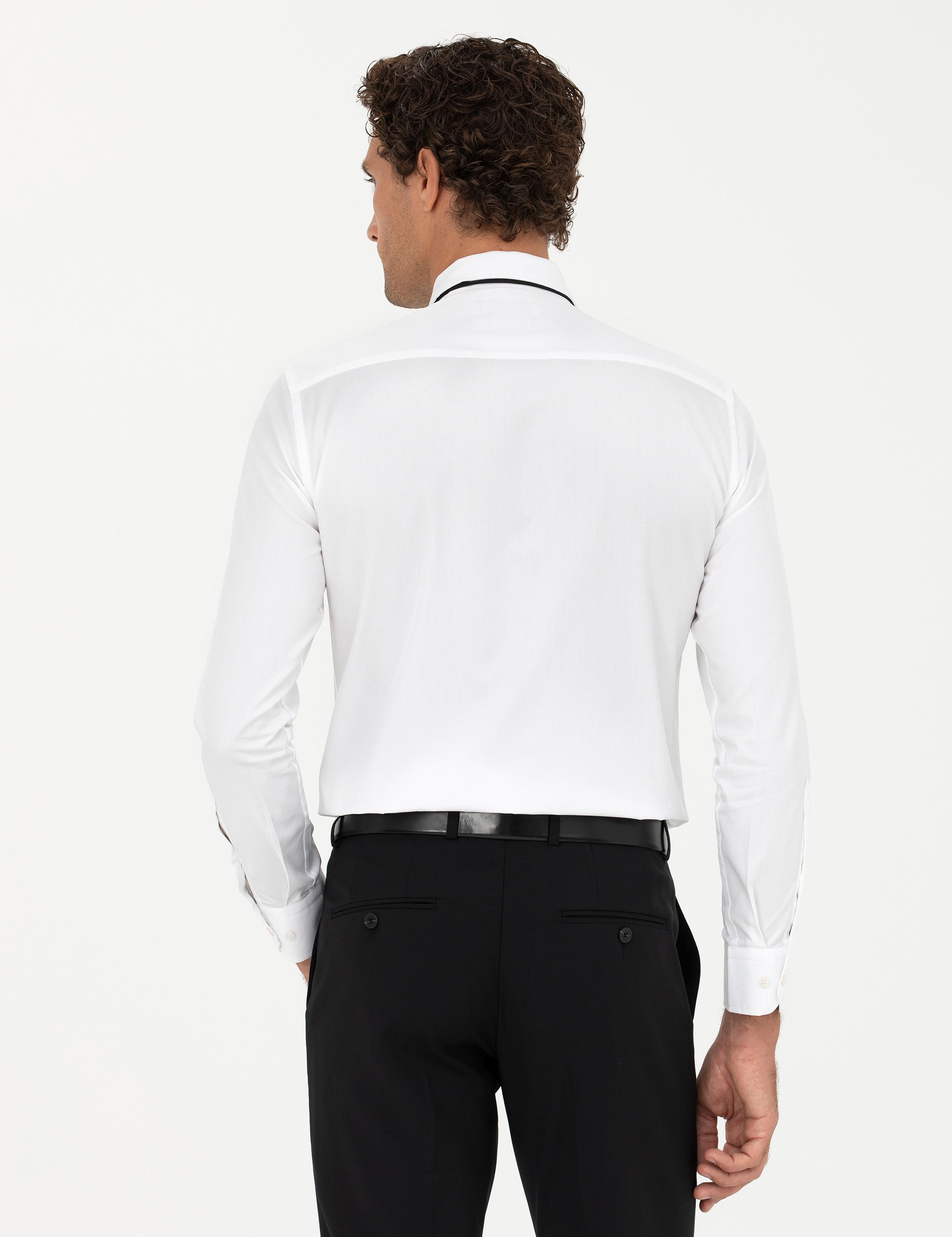 Beyaz Slim Fit Uzun Kollu Gömlek - 50282349013