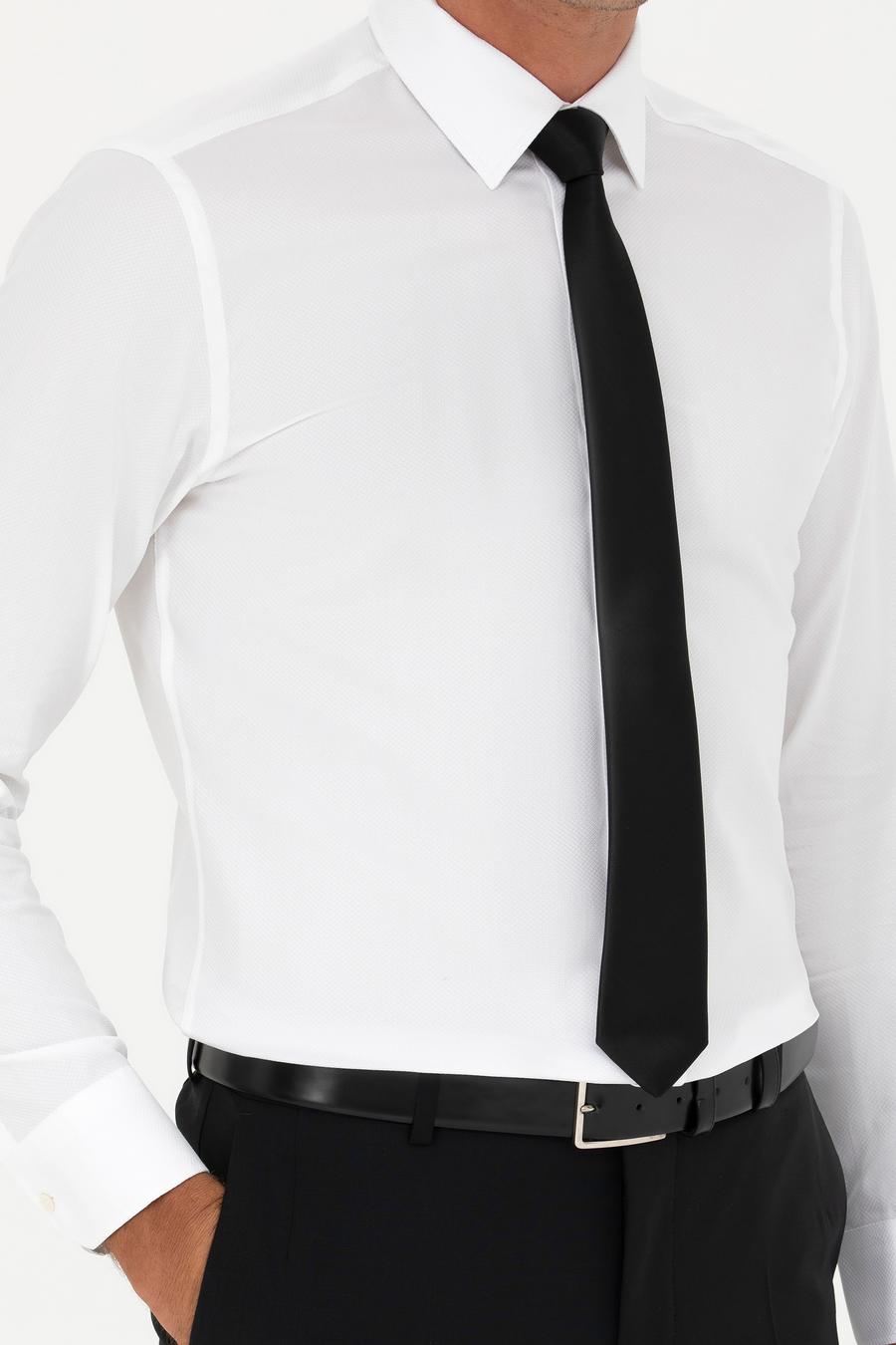 Beyaz Slim Fit Uzun Kollu Gömlek - 50282349013