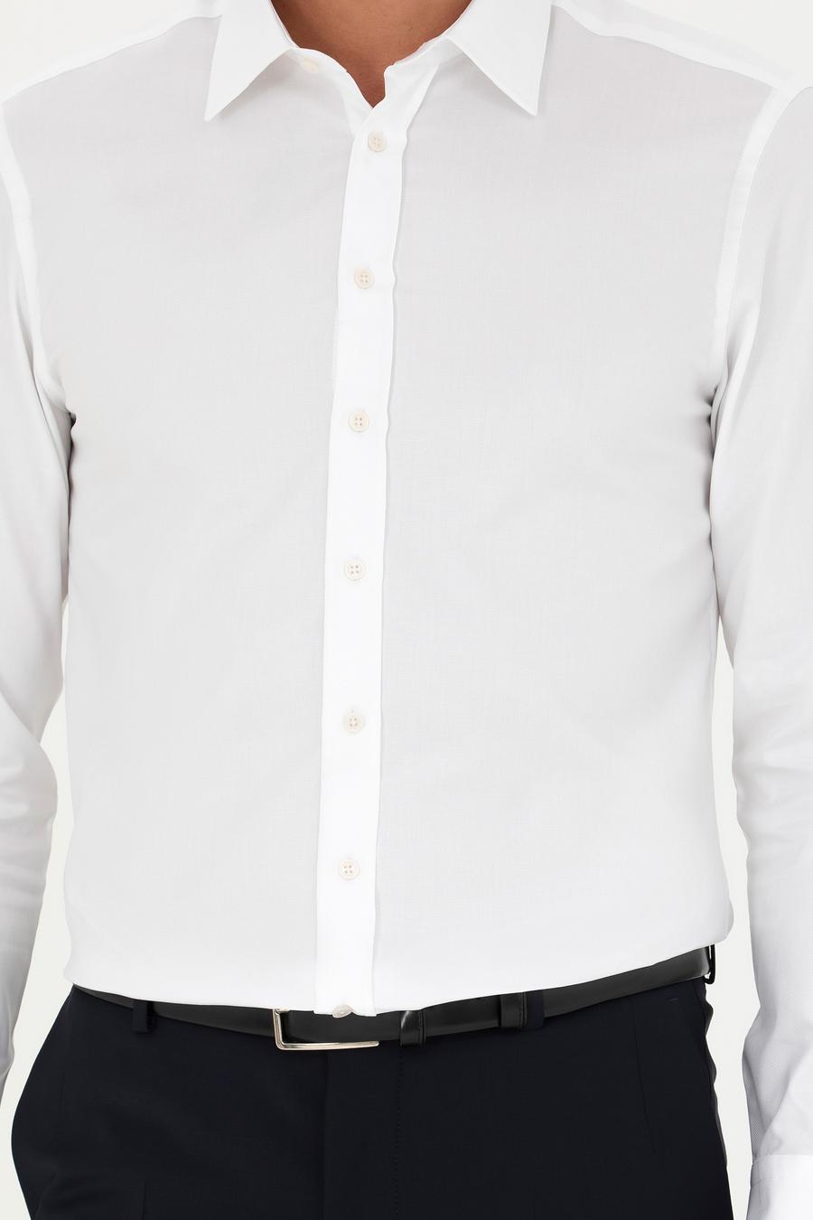 Beyaz Slim Fit Uzun Kollu Gömlek - 50282347012