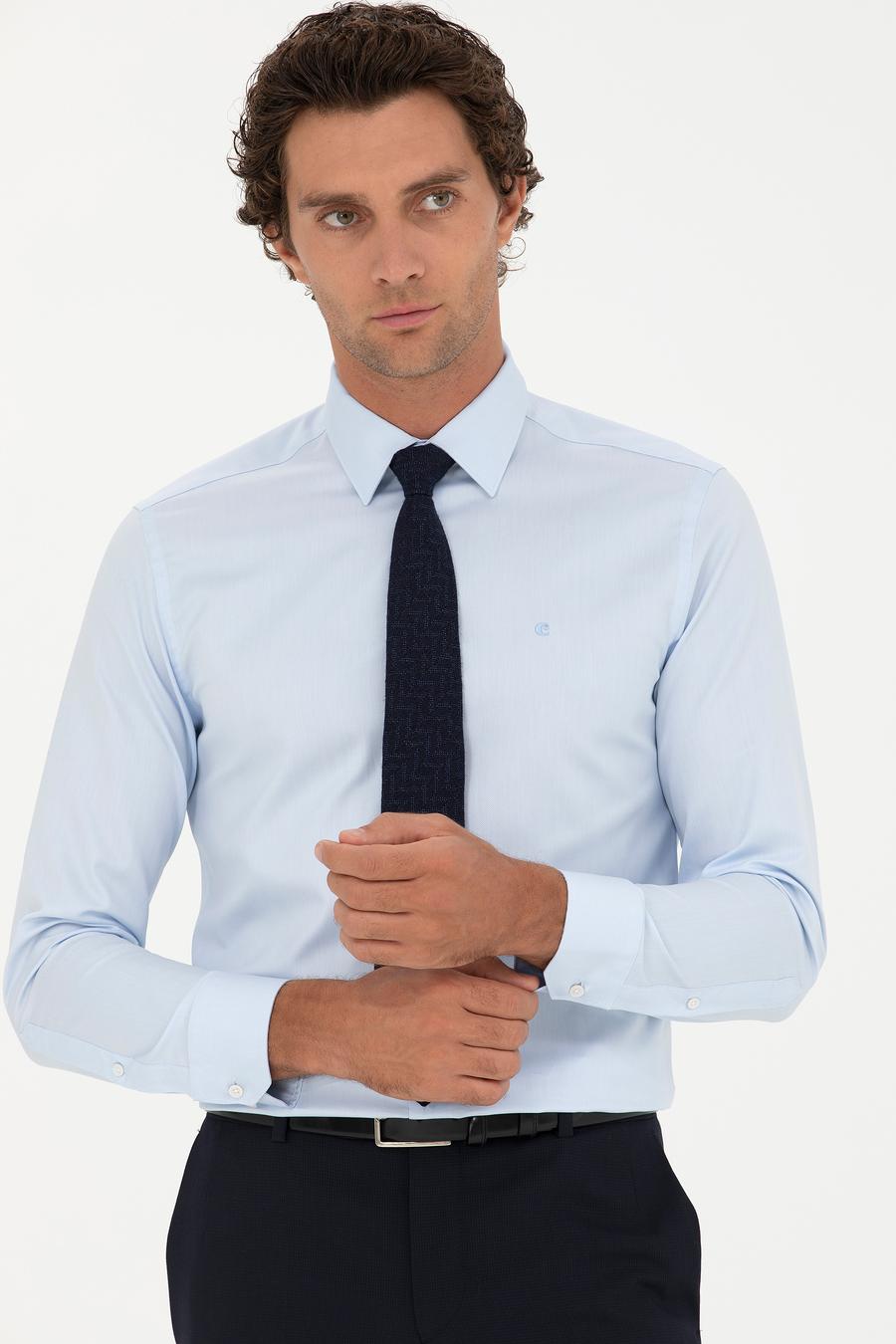Açık Mavi Slim Fit Uzun Kollu Gömlek - 50282341004