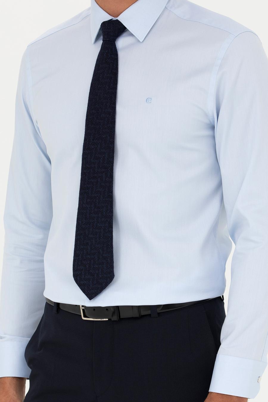 Açık Mavi Slim Fit Uzun Kollu Gömlek - 50282341004