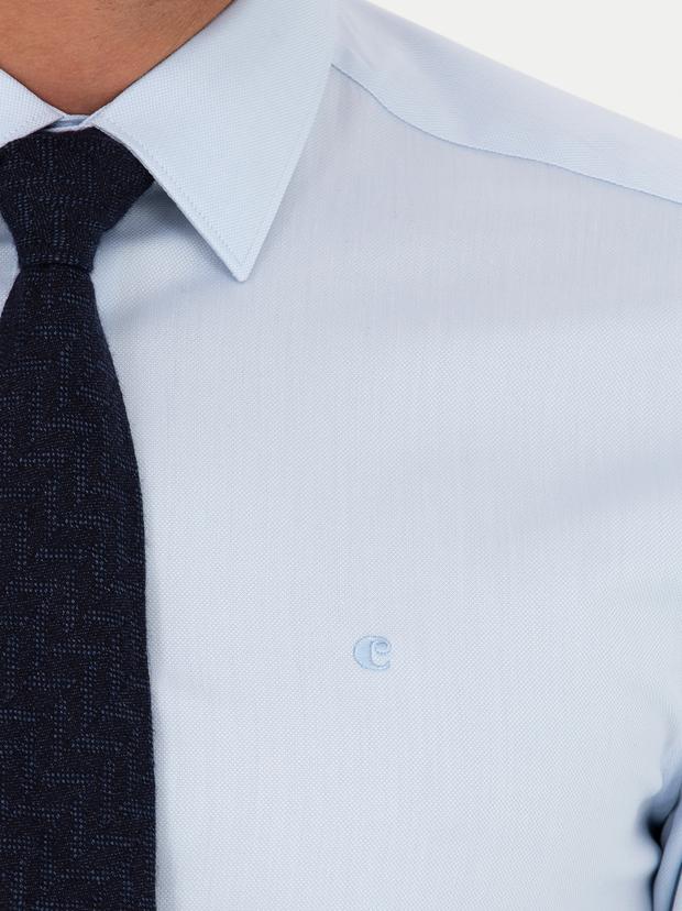 Açık Mavi Slim Fit Uzun Kollu Gömlek
