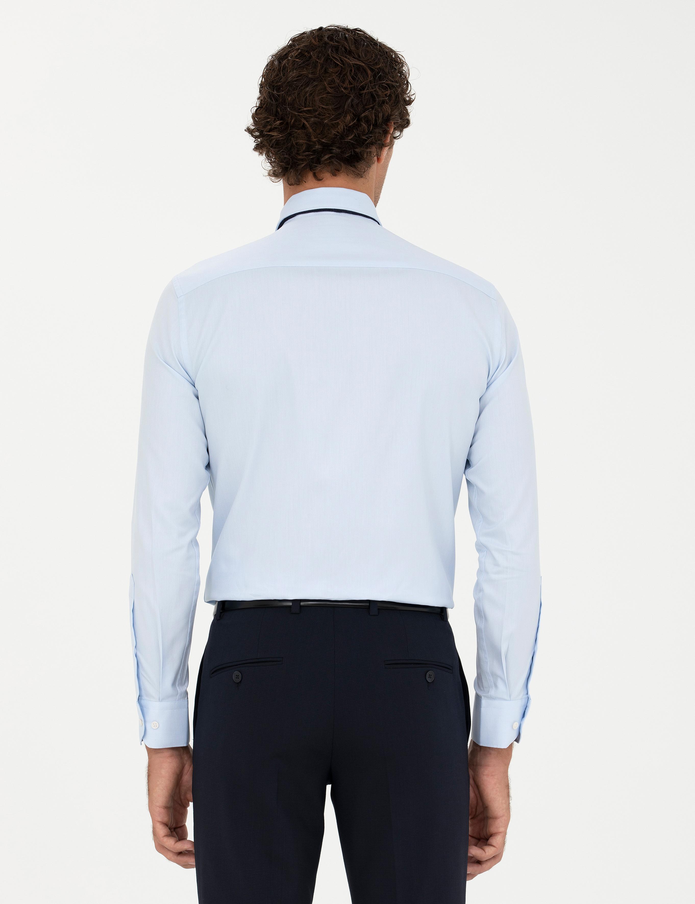 Açık Mavi Slim Fit Uzun Kollu Gömlek - 50282341004