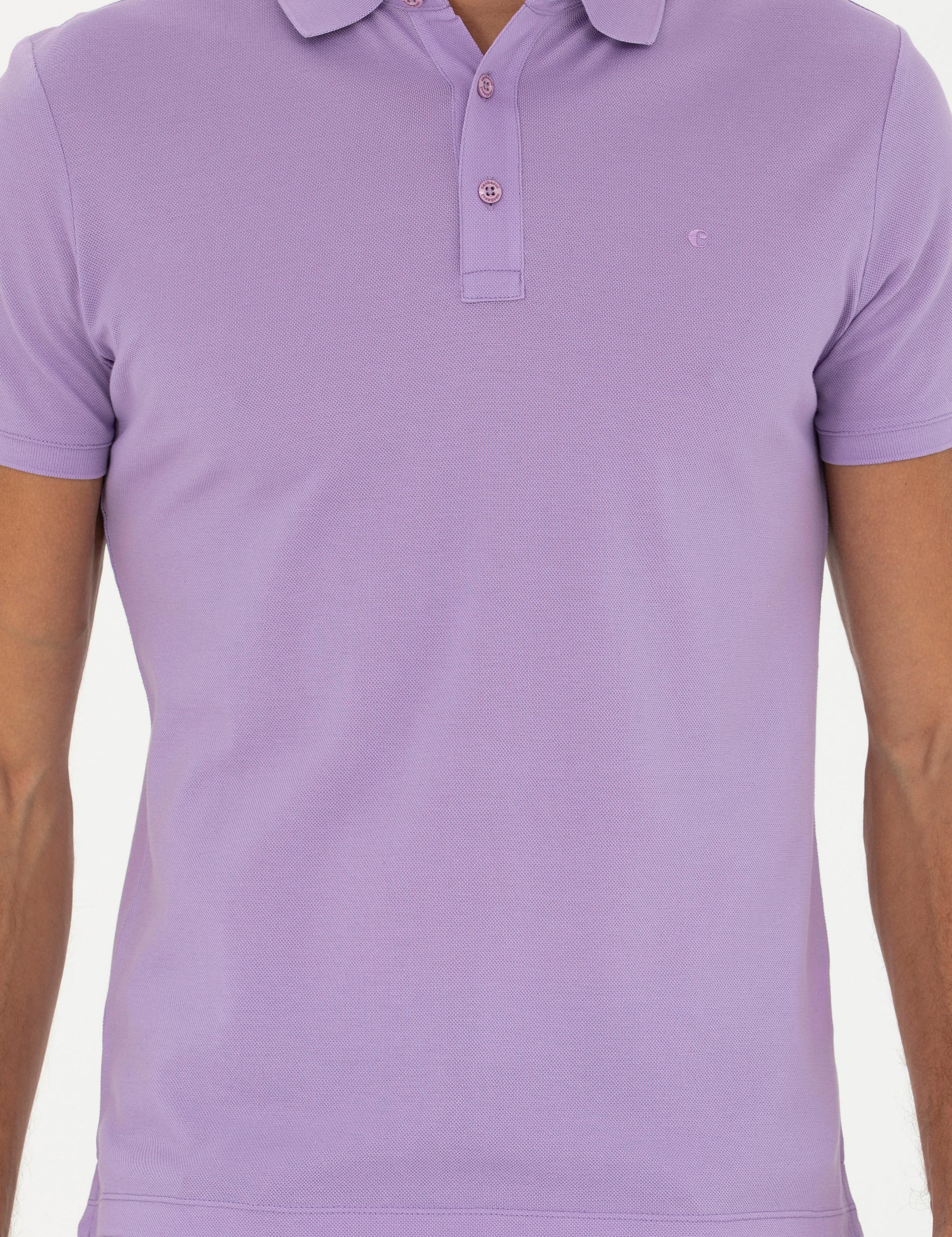 Lila Slim Fit Basic Tişört - 50265364216