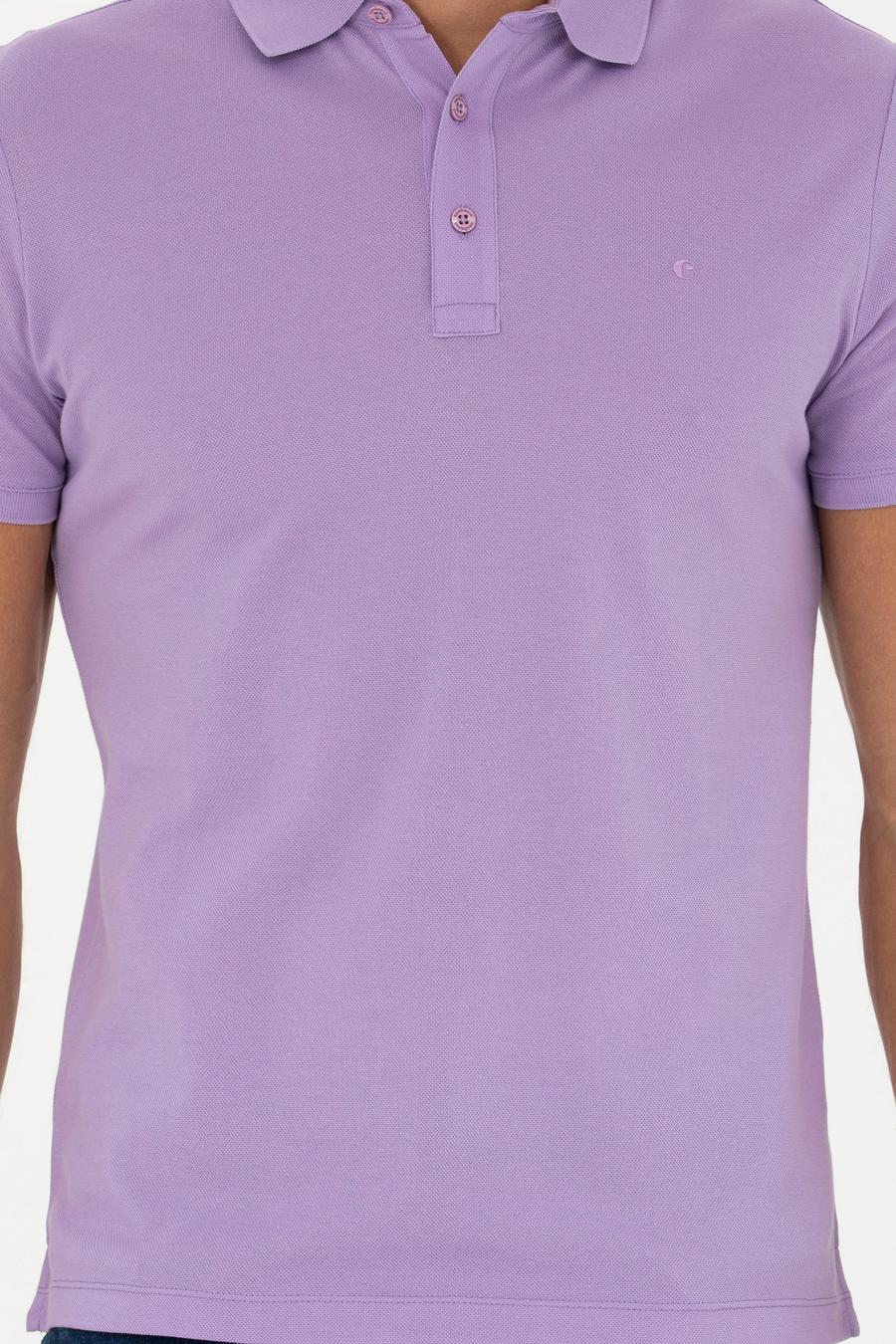 Lila Slim Fit Basic Tişört - 50265364216
