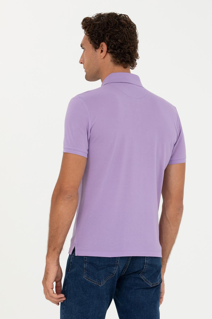 Lila Slim Fit Basic Tişört - 50265364216