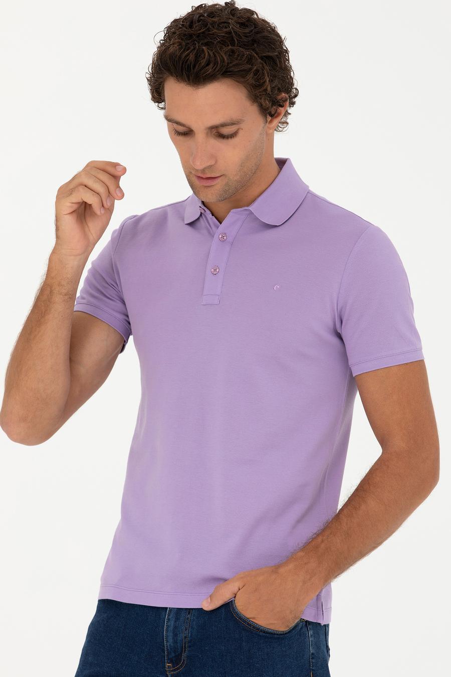 Lila Slim Fit Basic Tişört - 50265364216