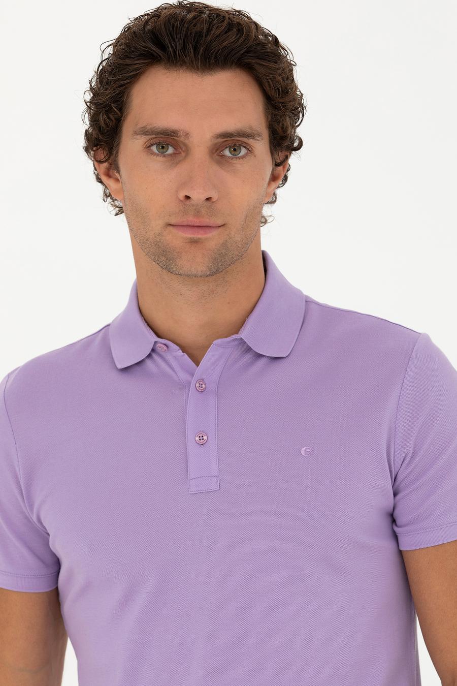 Lila Slim Fit Basic Tişört - 50265364216