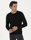 Siyah Slim Fit Bisiklet Yaka Triko Kazak