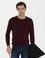 Bordo Slim Fit Bisiklet Yaka Basic Triko Kazak