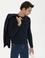 Lacivert Slim Fit Pamuk Karışımlı Bisiklet Yaka Basic Triko Kazak