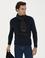 Lacivert Slim Fit Balıkçı Yaka Basic Triko Kazak