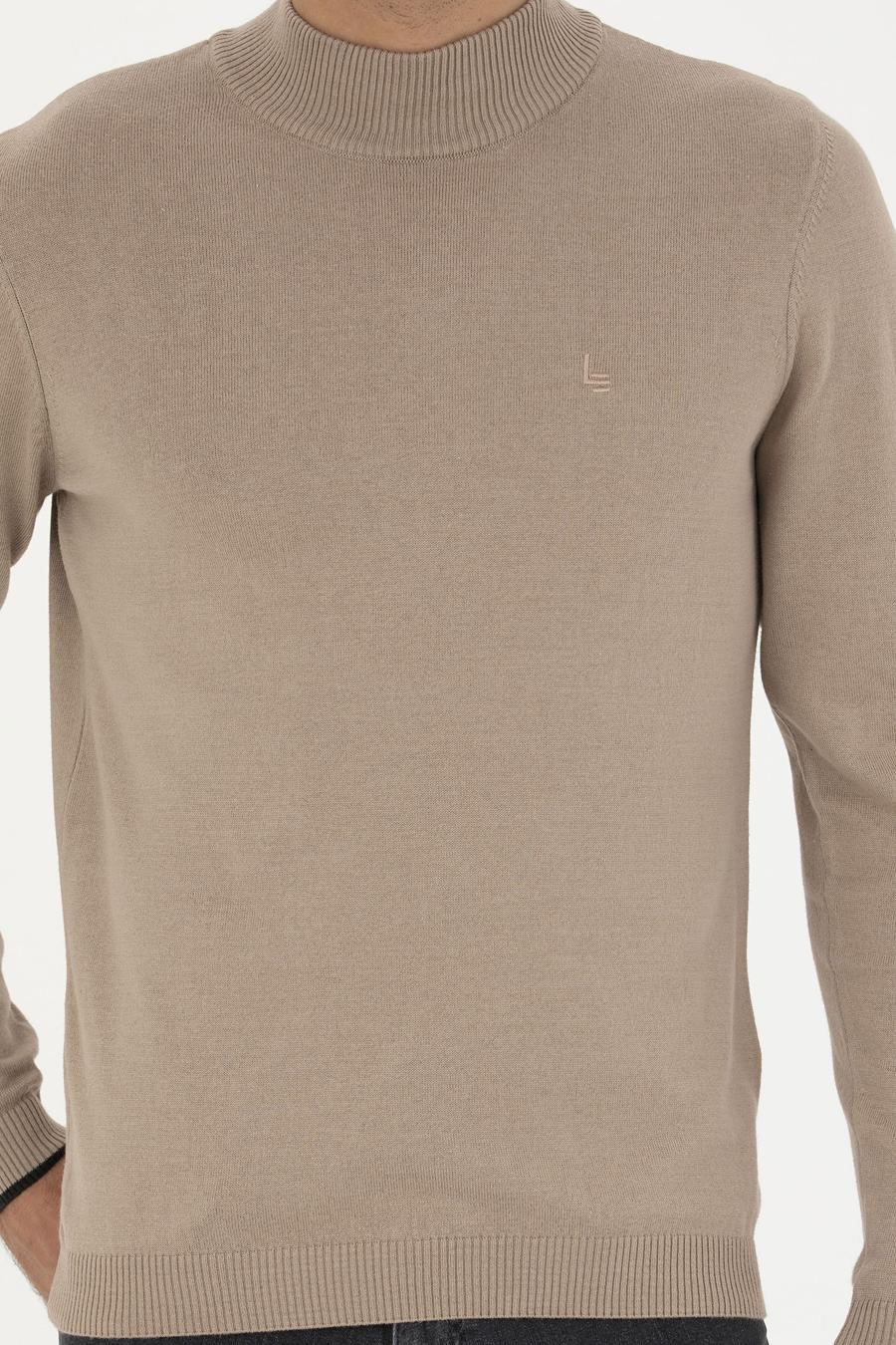 Camel Slim Fit Yarım Balıkçı Basic Triko Kazak - 50258895065