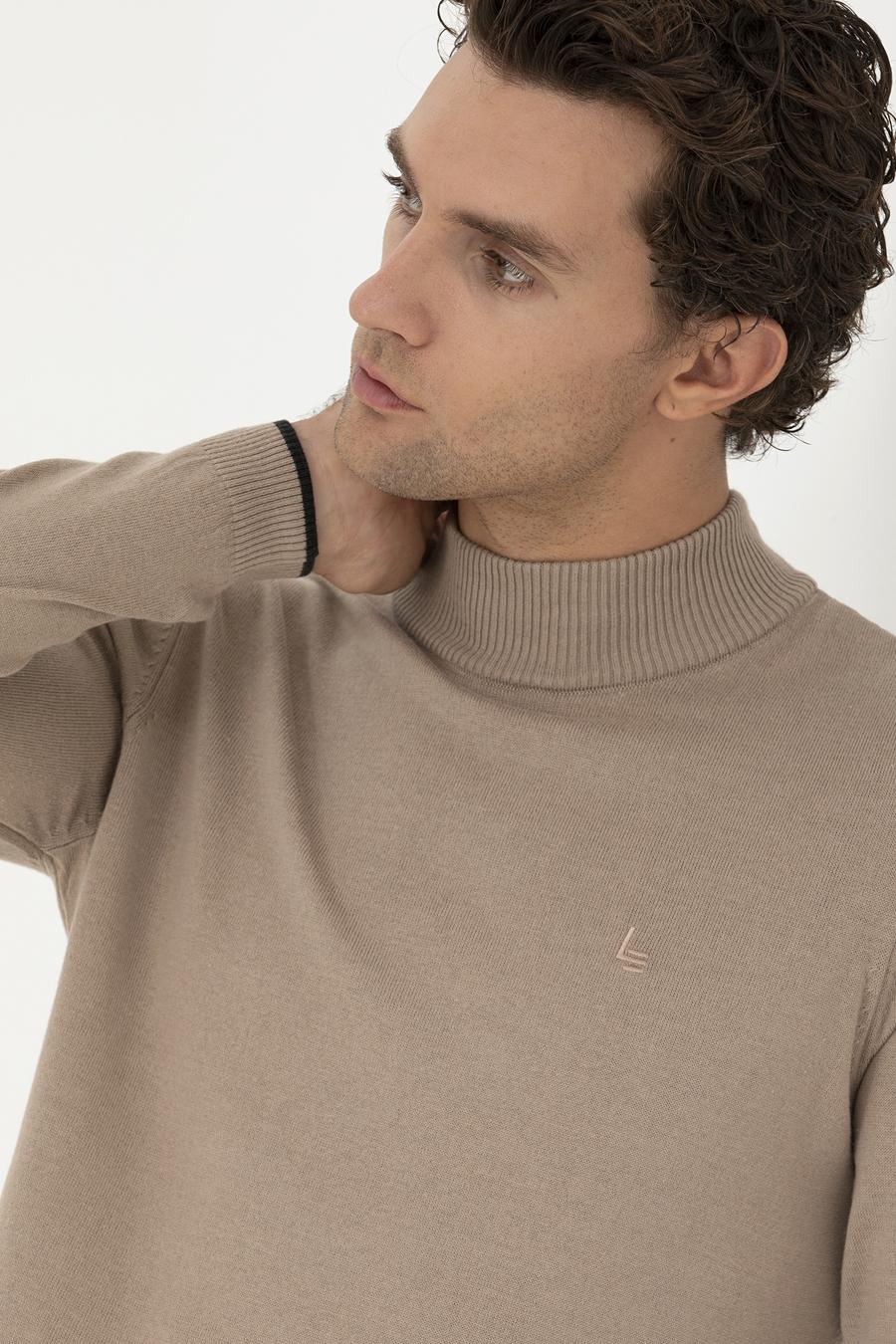 Camel Slim Fit Yarım Balıkçı Basic Triko Kazak - 50258895065