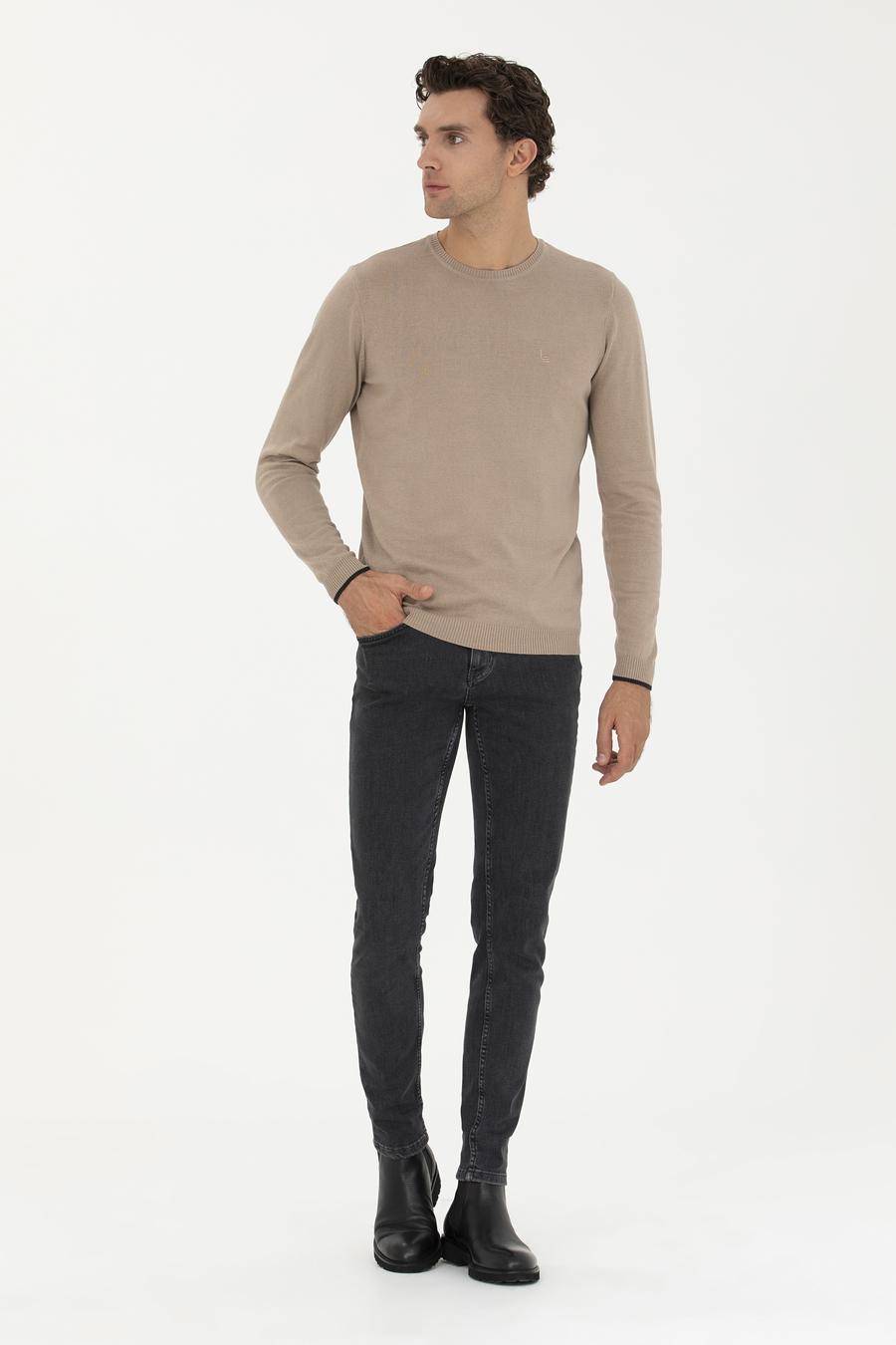 Camel Slim Fit Bisiklet Yaka Basic Triko Kazak - 50259092006
