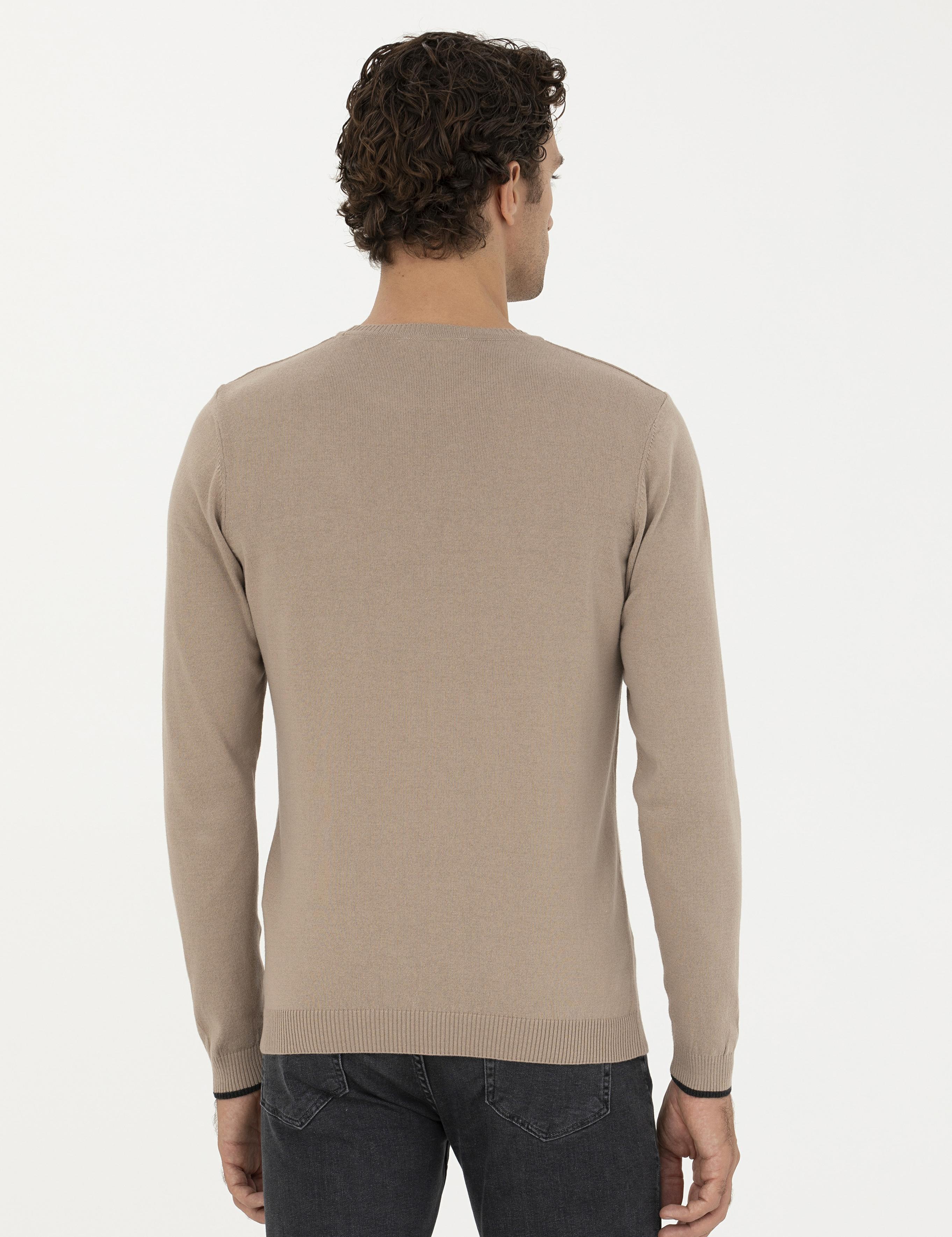 Camel Slim Fit Bisiklet Yaka Basic Triko Kazak - 50259092006