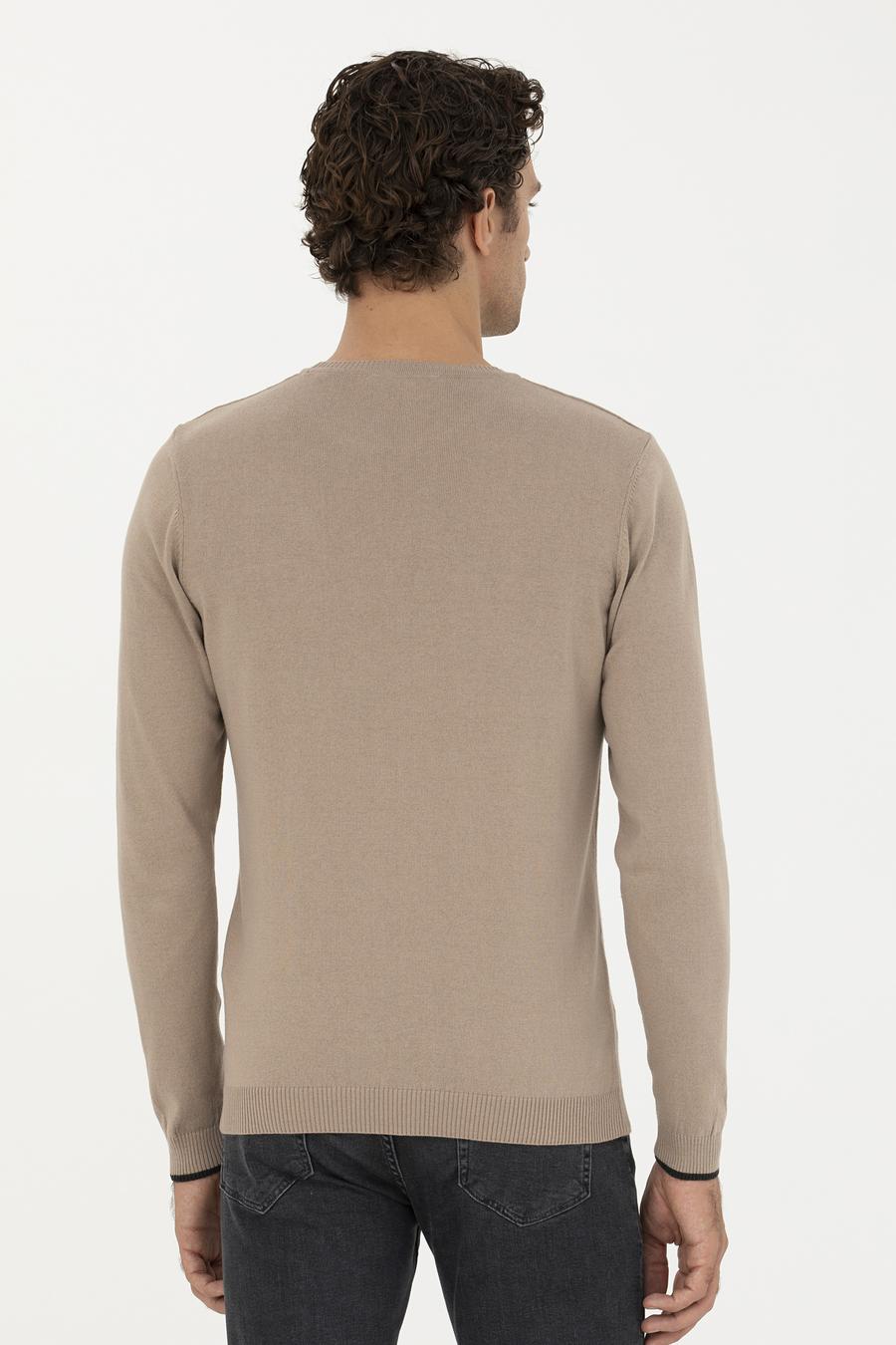 Camel Slim Fit Bisiklet Yaka Basic Triko Kazak - 50259092006