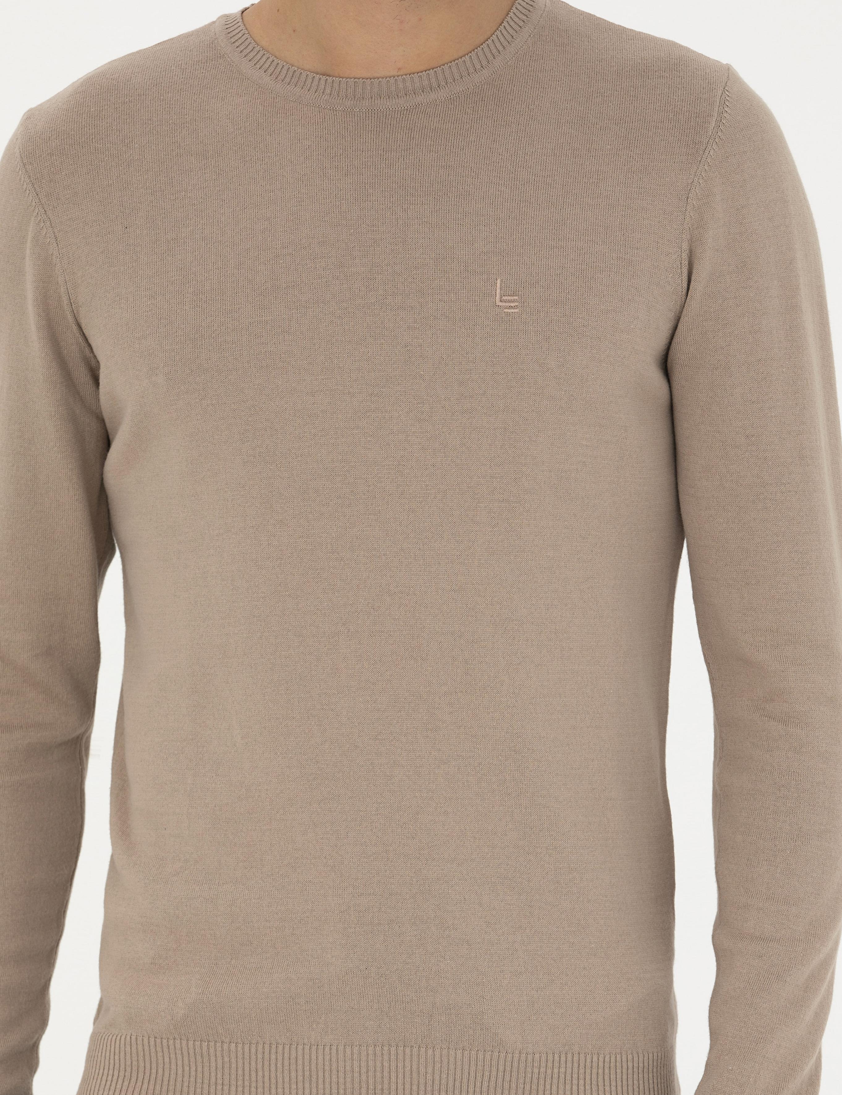 Camel Slim Fit Bisiklet Yaka Basic Triko Kazak - 50259092006