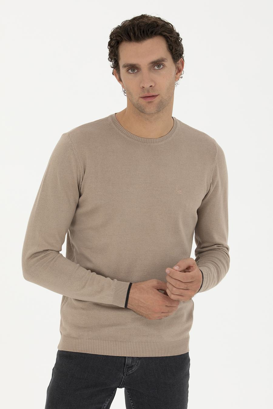 Camel Slim Fit Bisiklet Yaka Basic Triko Kazak - 50259092006