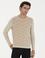 Bej Slim Fit %100 Pamuk Bisiklet Yaka Triko Kazak
