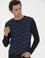 Lacivert Slim Fit %100 Pamuk Bisiklet Yaka Triko Kazak